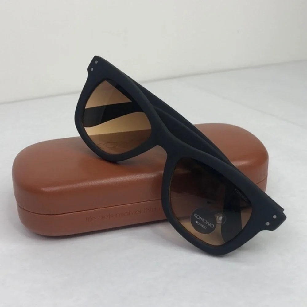 KOMONO Allen Black Rubber Sunglasses (NEW) 🕶